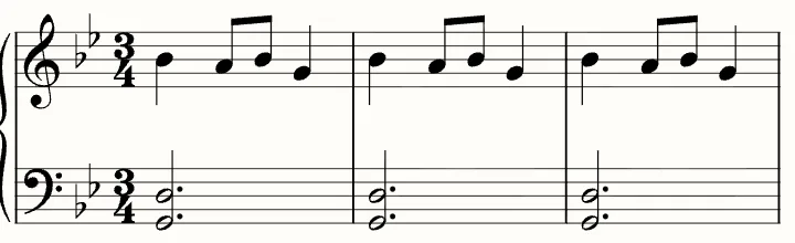 The first line of the sheet music for Carol of the Bells
