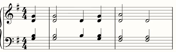The first line of the sheet music for O Come, All Ye Faithful